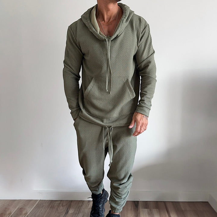 Herren gemütlicher Hoodie und Jogginghose Set Echoarchiv