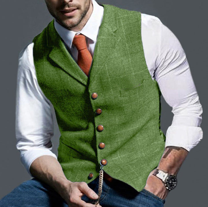 Herren elegante Trachtenweste aus hochwertigem Stoff – Marzano