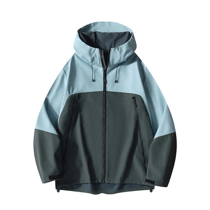 Herren Hybrid-Softshelljacke mit Kapuze, atmungsaktivem Fleece-Innenfutter & verdeckten Reißverschlusstaschen Echoarchiv