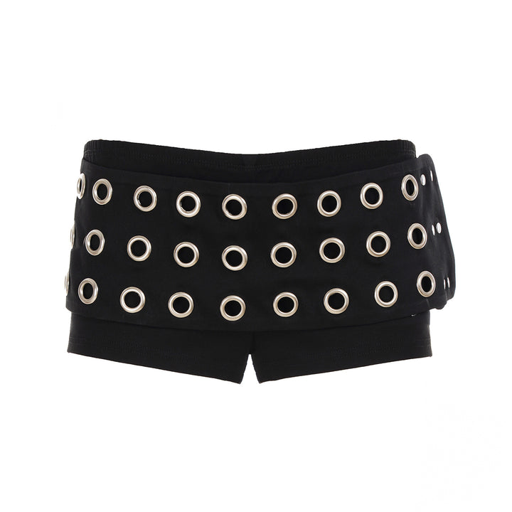 Damen kurze Shorts mit dekorativem Ösen-Design Echo Archiv