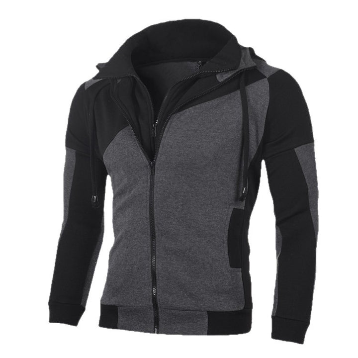 Herren sportlicher Kapuzenjacke mit modischem Farbblockdesign Echoarchiv