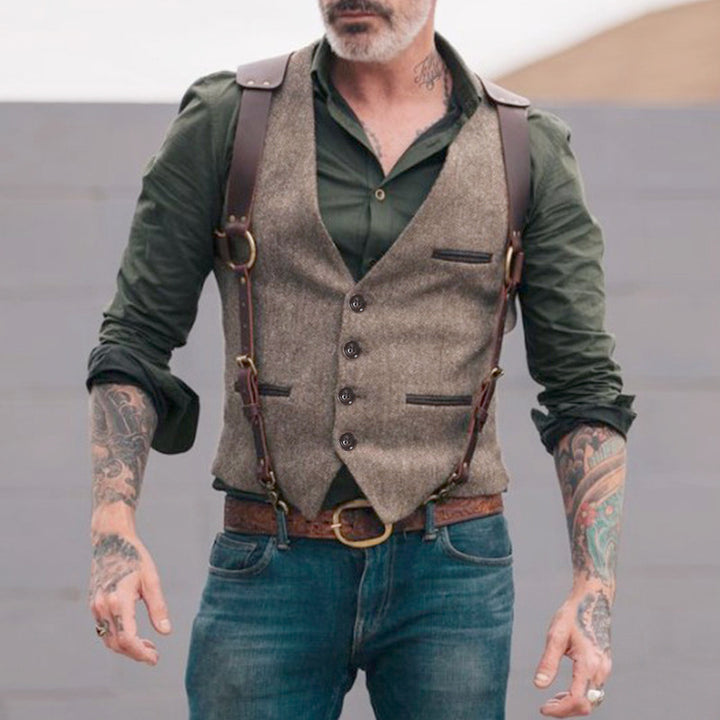 Herren elegante Weste mit modernem Schnitt und hochwertigen Details Echoarchiv