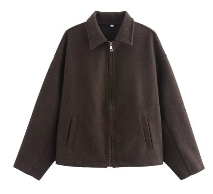 Damen 3100+ lässige kurze Fleece‑Blousonjacke im Boxy‑Cut mit Reißverschluss und Umlegekragen Echo Archiv