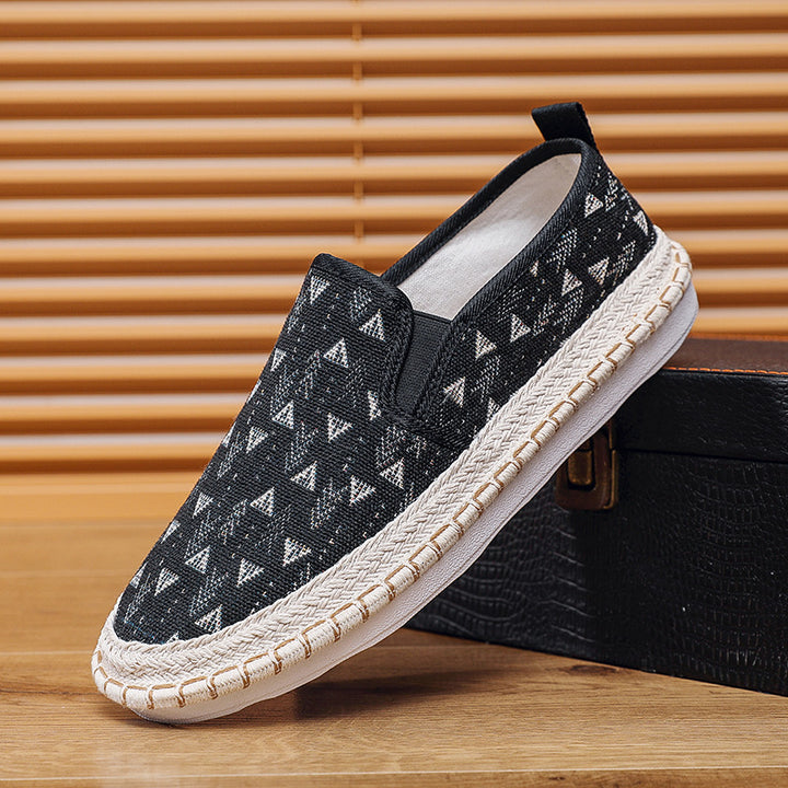 Damen Bequeme Slip-On Mokassins mit buntem Muster Echo Archiv