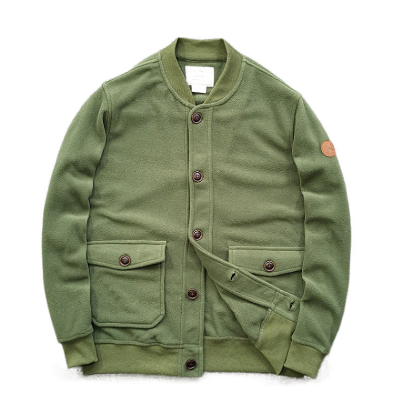 Damen lässige Sweatjacke mit Knopfleiste und praktischen Taschen Echoarchiv