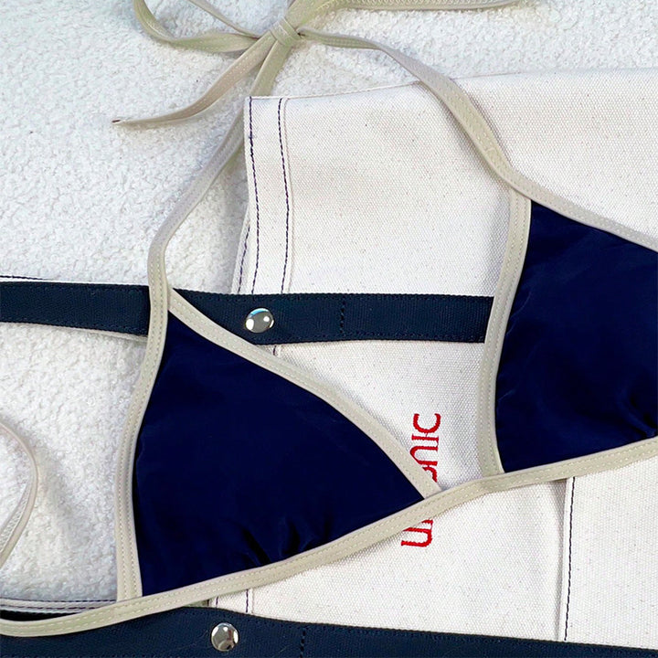 Damen Bikini mit modernem Schnitt und verspielten Bindebändern Echo Archiv