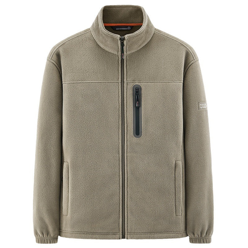 Herren Weiche Fleecejacke mit hohem Kragen Echo Archiv