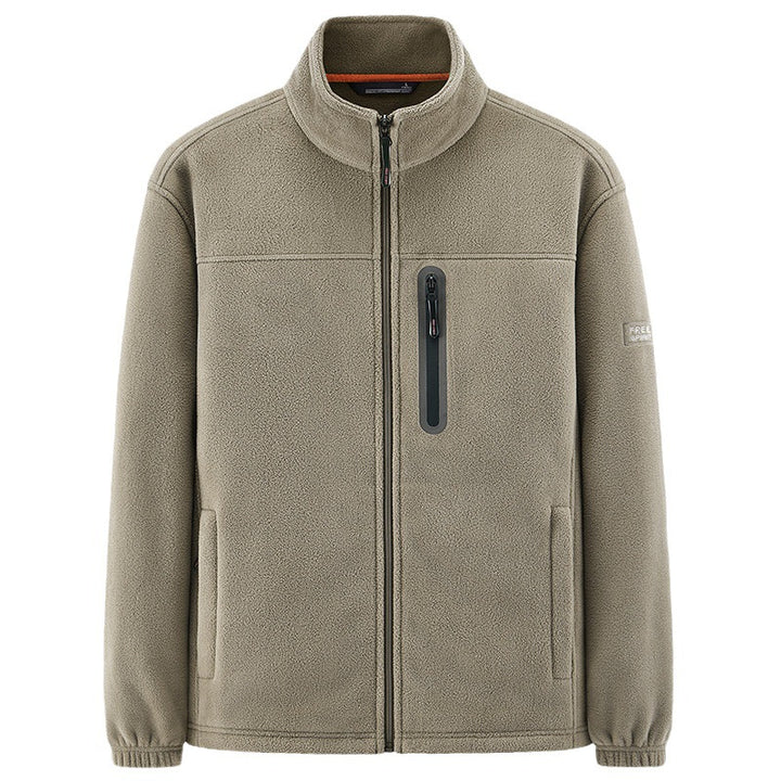 Herren Weiche Fleecejacke mit hohem Kragen Echo Archiv