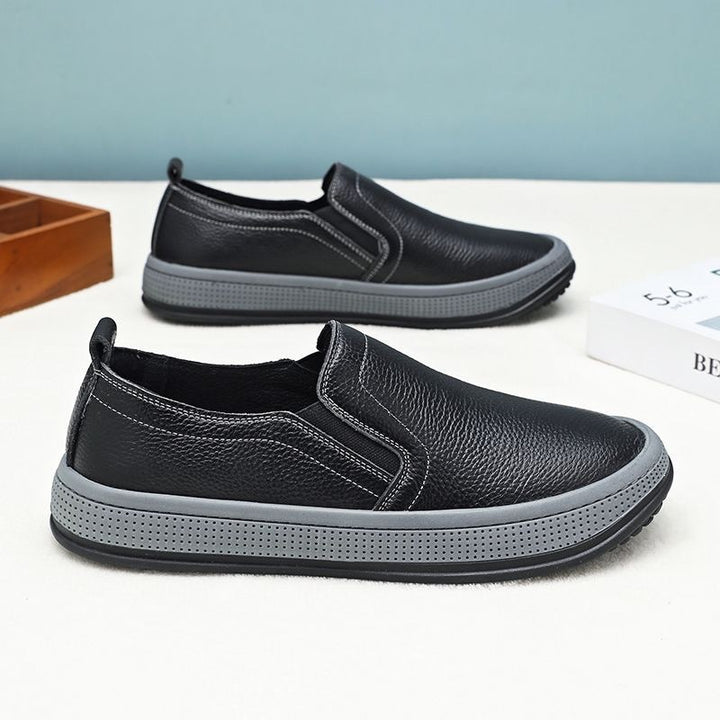 Herren Bequeme Slip-On Sneakers aus Leder Echoarchiv