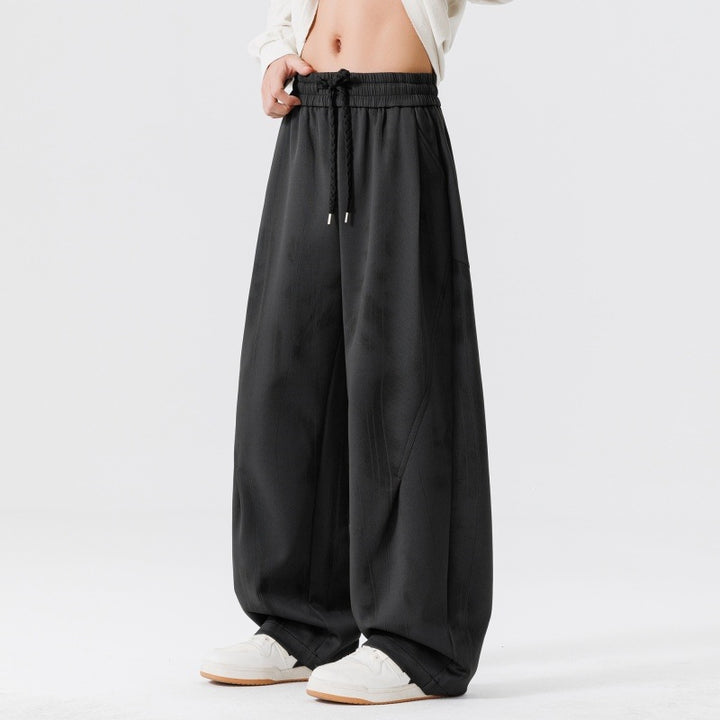 Herren Extraweite Relax-Freizeithose aus French-Terry mit Tunnelzug, Bügelfalten & Oversize-Bein Echoarchiv
