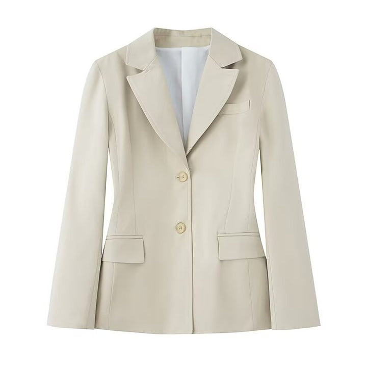Damen 50+ taillierter Zweiknopf‑Blazer mit Reverskragen, Pattentaschen und Gehschlitz Echo Archiv