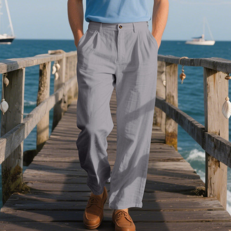 Herren Elegante Leinenhose Echoarchiv