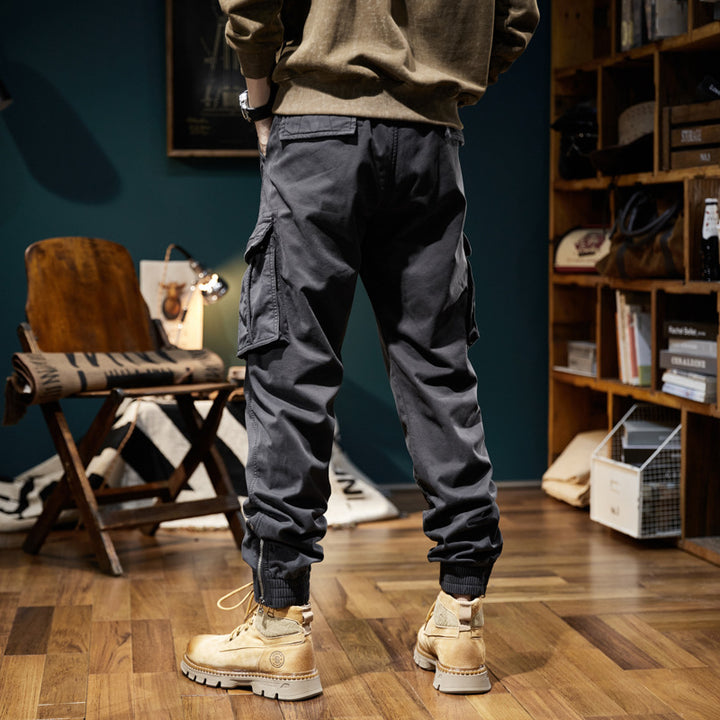 Herren Cargo-Joggerhose mit elastischem Bund, mehreren Utility-Taschen und gerippten Abschlüssen Echo Archiv