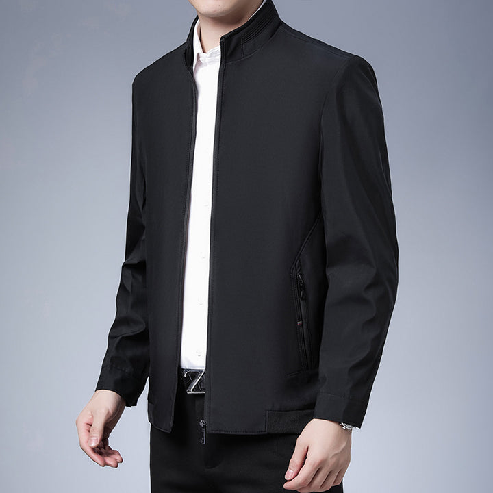 Herren sportliche High-Tech Jacke mit Stehkragen und seitlichen Reißverschlusstaschen Echoarchiv