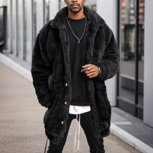 Herren Modische Teddyjacke mit verschließbaren Taschen und hoher Wärmeisolierung Echoarchiv