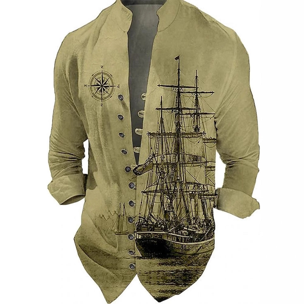 Herren Weste mit nostalgischem maritimem Schiffsdesign Echoarchiv