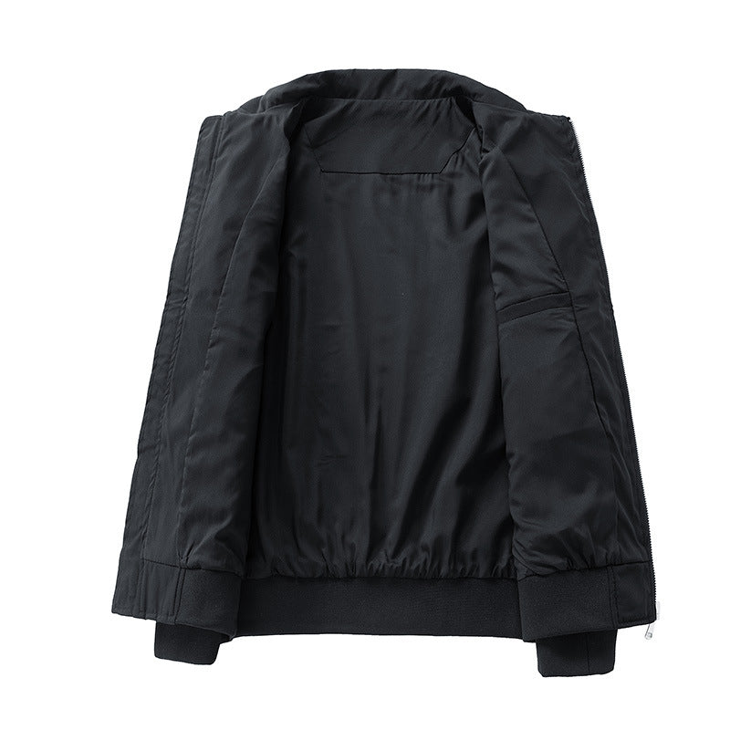 Herren Leichte Oversize-Bomberjacke aus winddichtem Nylon mit Reißverschluss, Brusttasche und Rippbündchen Echo Archiv