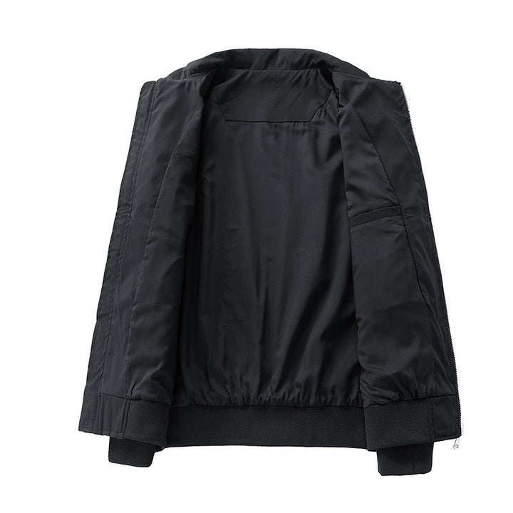 Herren Leichte Oversize-Bomberjacke aus winddichtem Nylon mit Reißverschluss, Brusttasche und Rippbündchen Echo Archiv