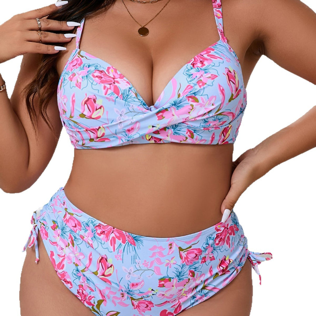 Damen Hochtailliertes Bikini-Set mit raffiniertem Knoten-Design Echo Archiv