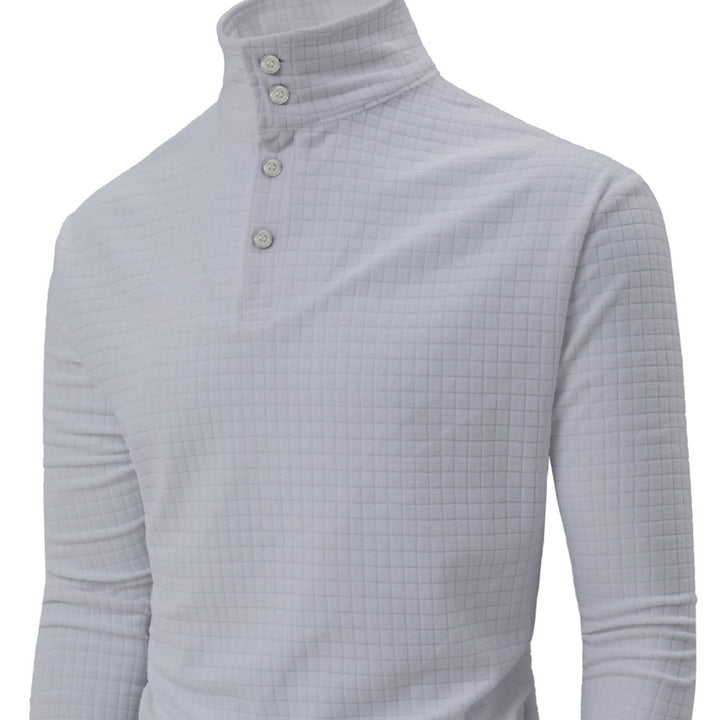 Herren Langarm Poloshirt mit strukturierter Oberfläche Echoarchiv