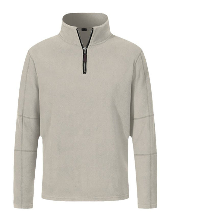 Herren Fleecepullover mit halben Reißverschluss und hohem Kragen Echoarchiv