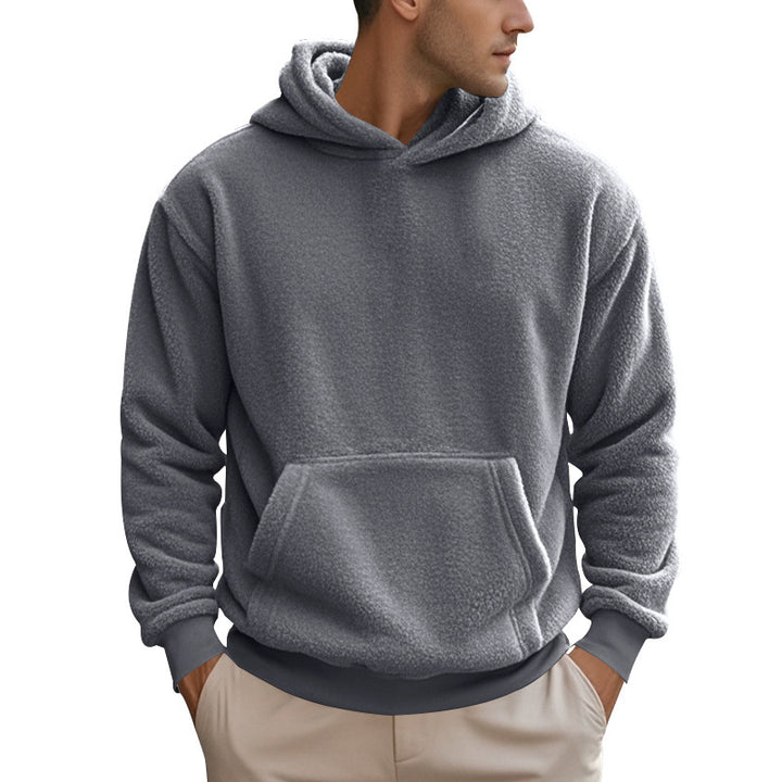 Herren Kuscheliger Fleece-Hoodie mit Kängurutasche Echoarchiv