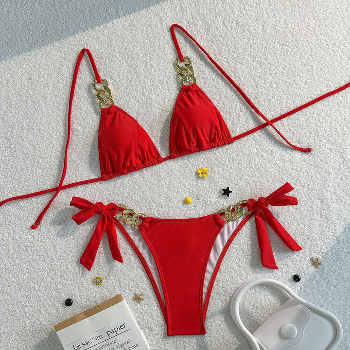 Damen Triangel-Bikini mit elegantem Ketten-Detail Echo Archiv