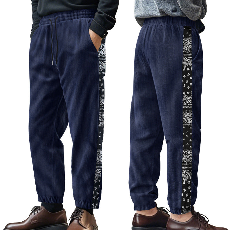 Herren Freizeit-Hose mit elastischem Bund und stylischem Bandana-Design Echoarchiv