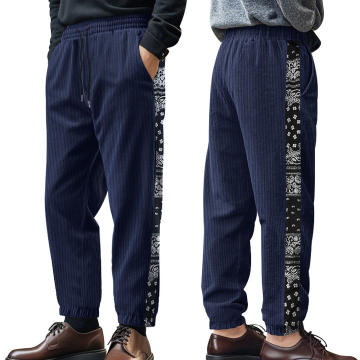 Herren Freizeit-Hose mit elastischem Bund und stylischem Bandana-Design Echoarchiv