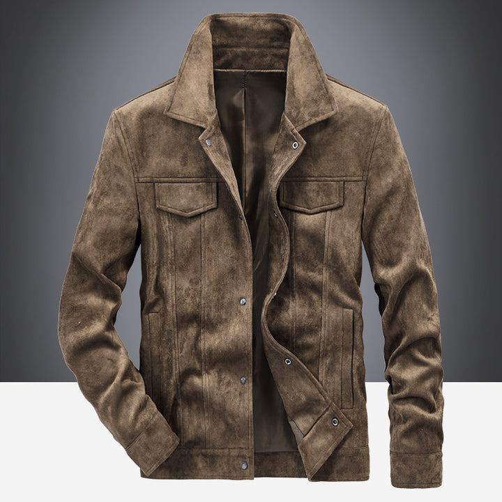 Herren Wildlederjacke im modernen Freizeitstil Echoarchiv