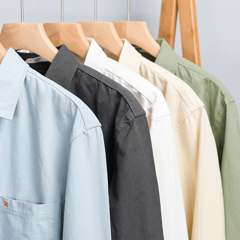 Herren Leichtes Baumwoll-Overshirt im Relaxed-Fit mit Brusttasche Echoarchiv