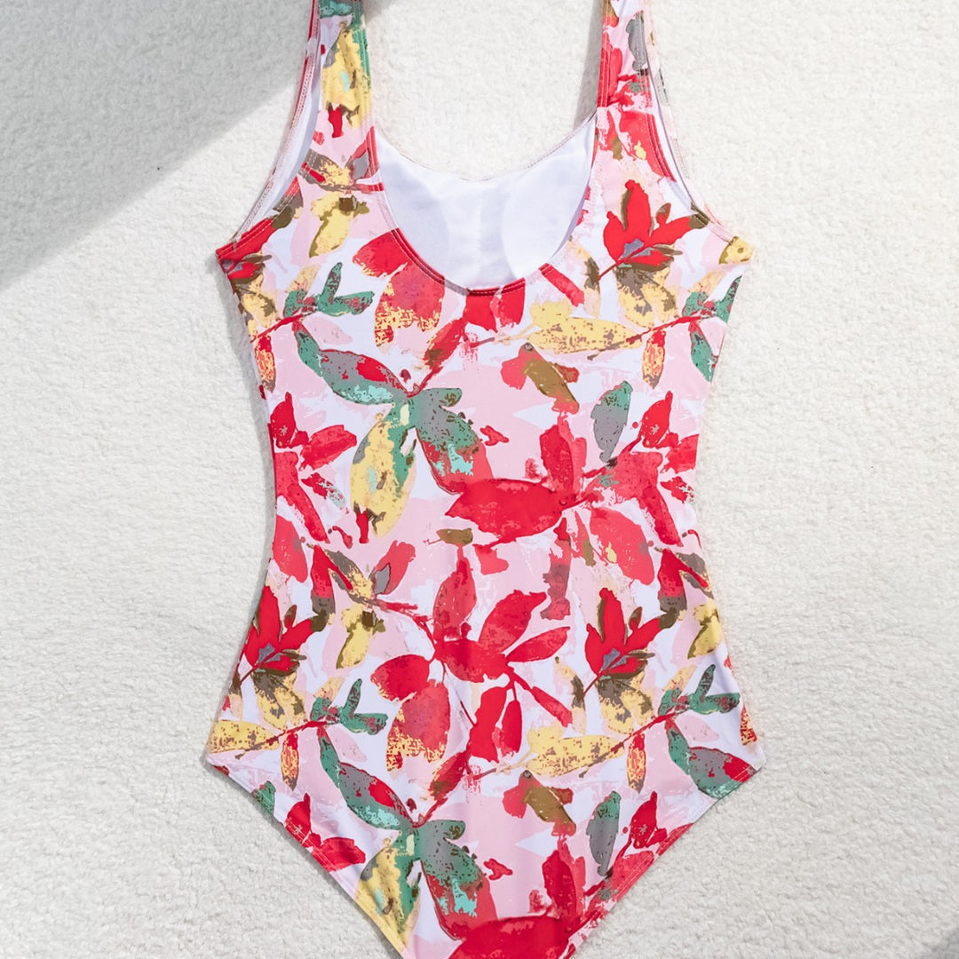 Damen Einteiliger Badeanzug mit floralem Muster Echo Archiv