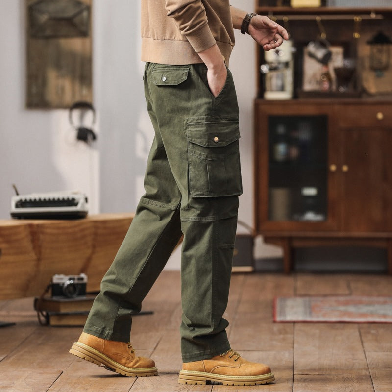 Herren Robuste Relaxed-Fit Cargohose mit verstärkten Knien und Mehrfach-Taschen Echo Archiv
