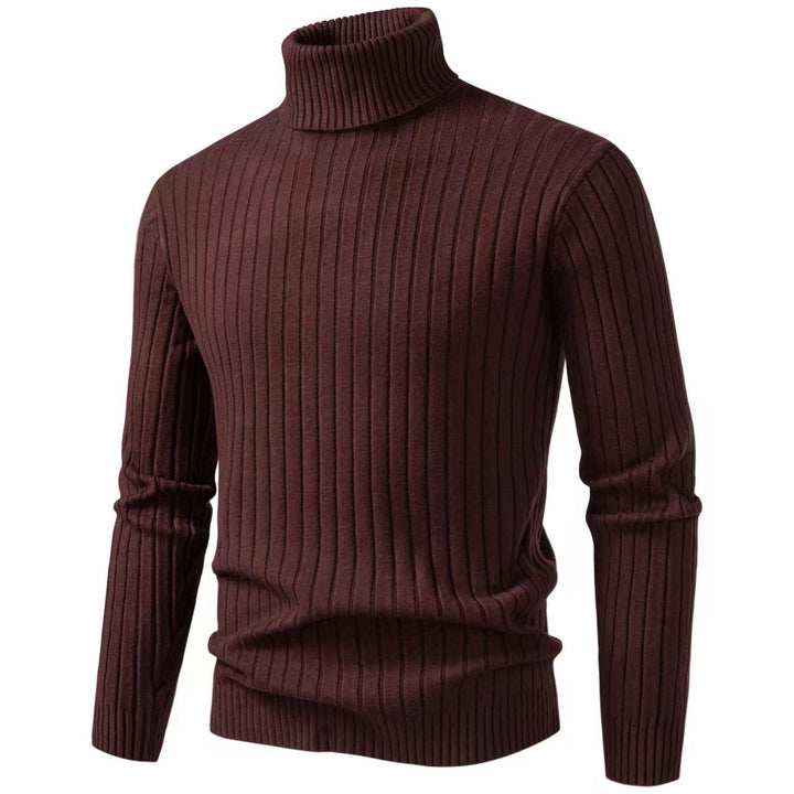 Herren nan gerippter Feinstrick-Rollkragenpullover Slim Fit Echo Archiv
