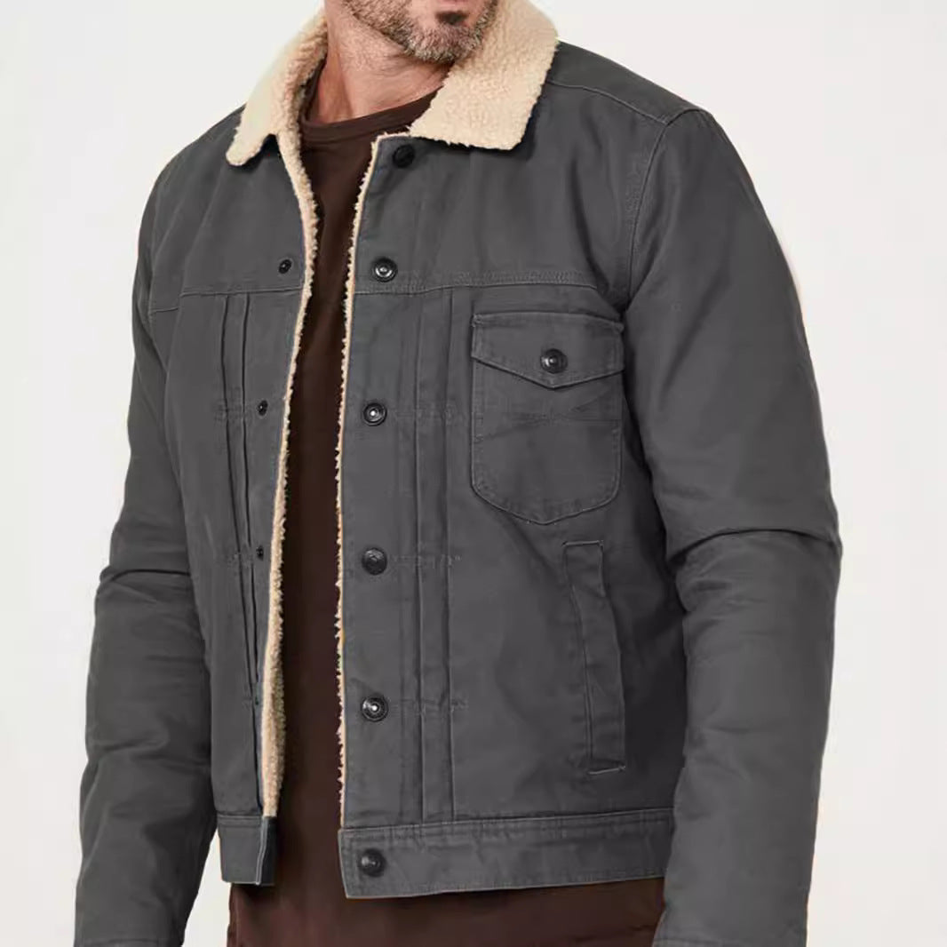 Herren Fleece gefütterte Bikerjacke Echoarchiv