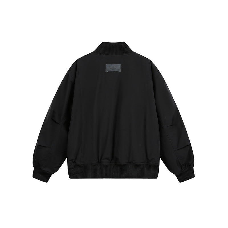 Unisex Boxy Bomberjacke im Oversize-Stil mit Rippbündchen und Zwei-Wege-Reißverschluss Echoarchiv