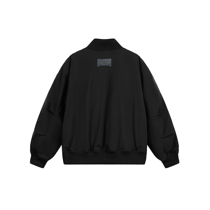 Unisex Boxy Bomberjacke im Oversize-Stil mit Rippbündchen und Zwei-Wege-Reißverschluss Echoarchiv