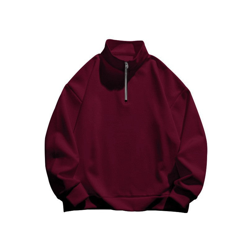 Unisex Relax-Halbzip-Sweatshirt mit hohem Stehkragen, Raglanärmeln und leicht angerauter Innenseite Echo Archiv