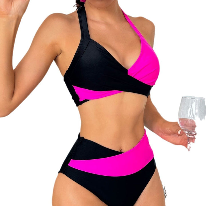 Damen Sportliches Hochgeschnittenes Bikini-Set mit Wickeldesign Echo Archiv