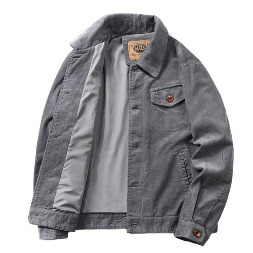 Herren Baumwoll-Cordjacke im Worker-Blouson mit leichtem Innenfutter Echoarchiv