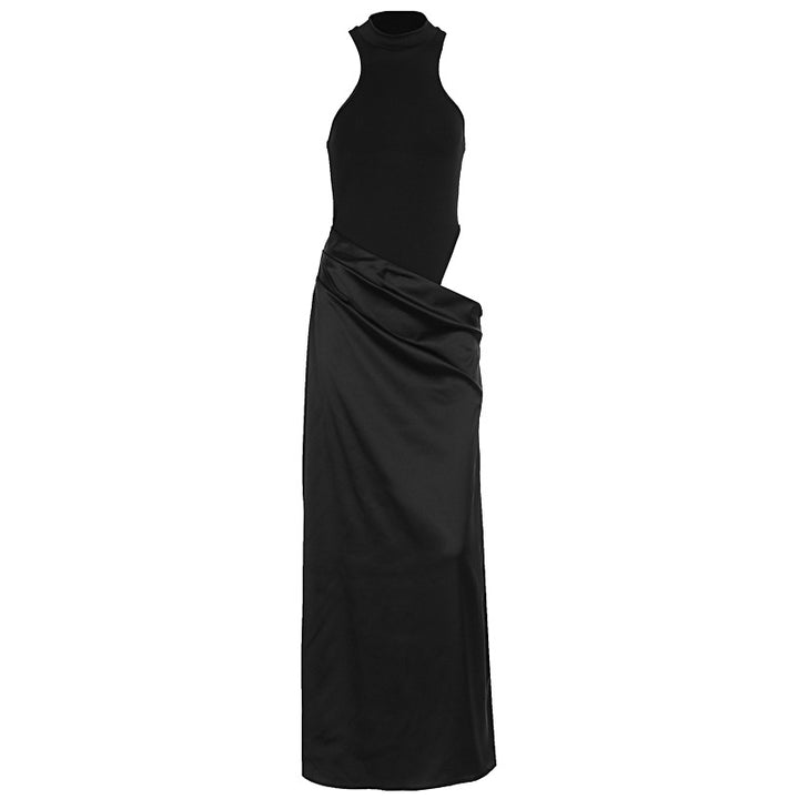 Damen Elegantes Maxikleid mit figurformendem Halterneck und drapiertem Rock Echo Archiv