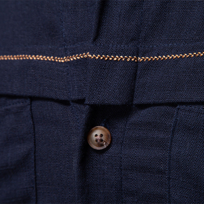 Herren Denim Hemd mit doppelten Brusttaschen und Kontrastnähten Echoarchiv