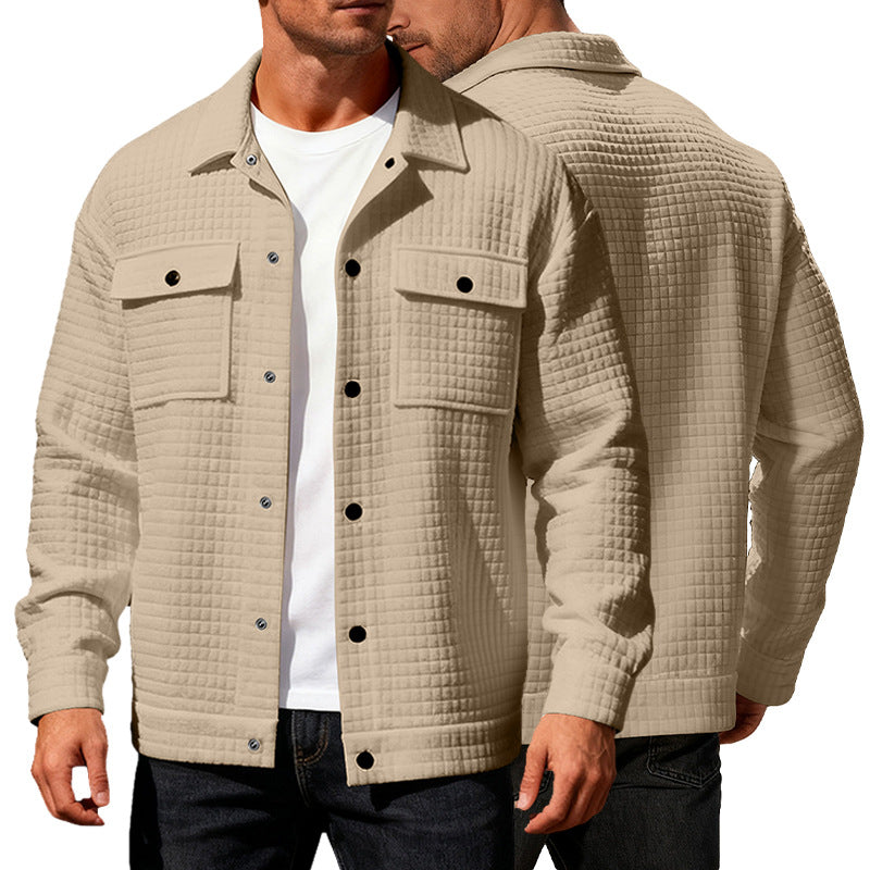Herren nan gequiltete Hemdjacke im Overshirt-Stil mit Druckknopfleiste und aufgesetzten Brustklappen Echo Archiv