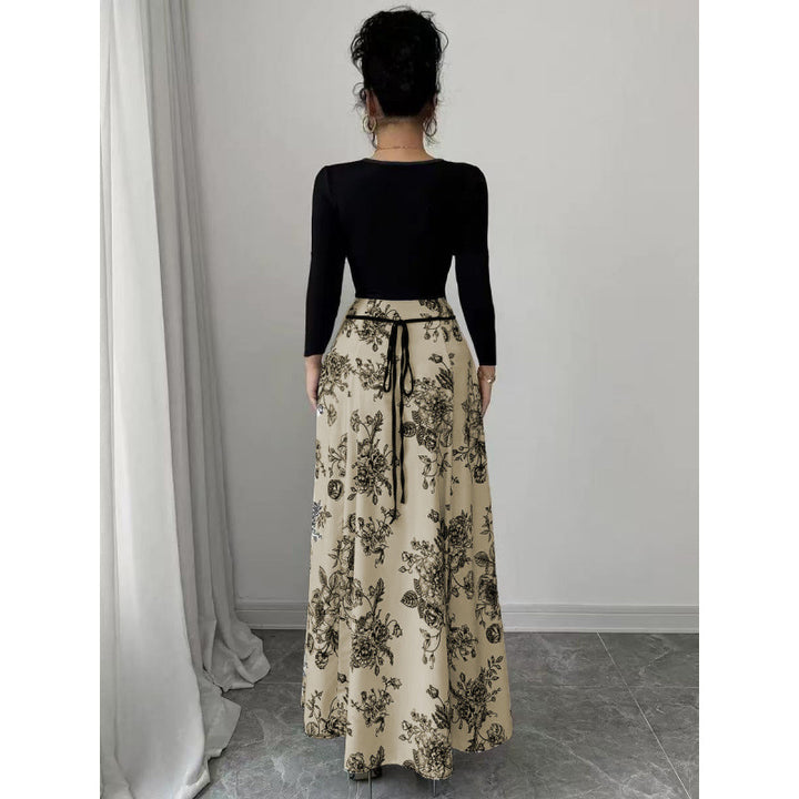 Damen Maxirock mit floralem Design und elastischer Taille Echo Archiv