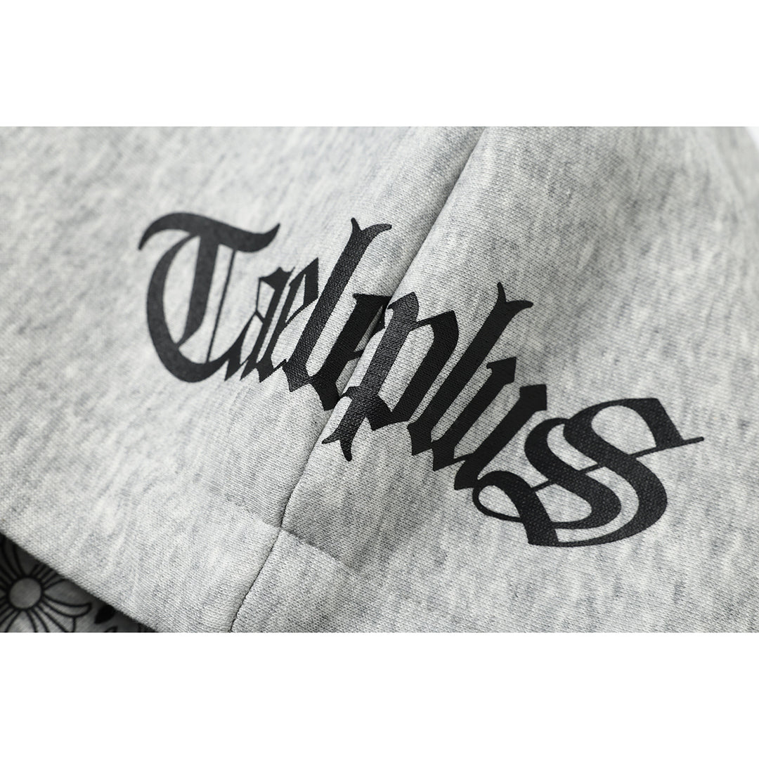 Unisex Kapuzenpullover im Urban‑Gothic‑Print mit geripptem Saum Echoarchiv