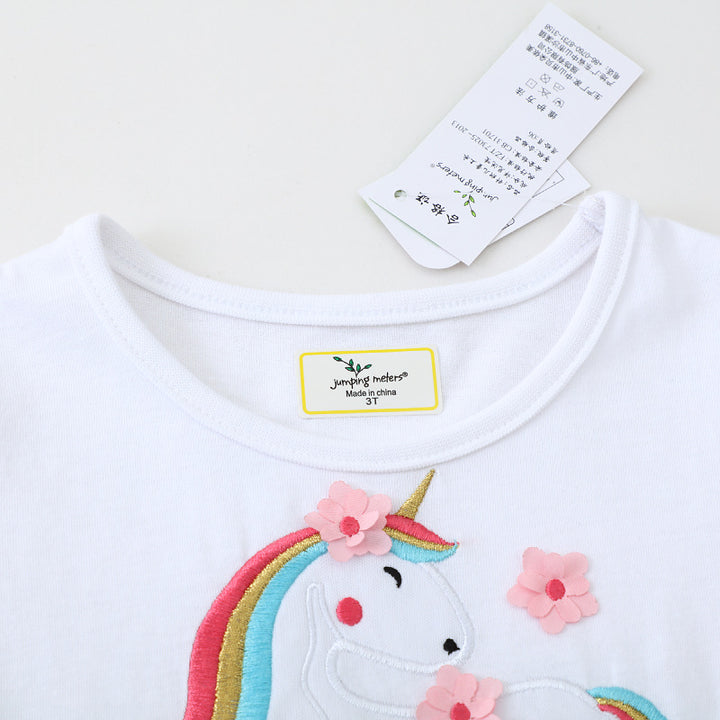 Mädchen Freizeitkleid mit zauberhaftem Einhorn-Motiv Echo Archiv