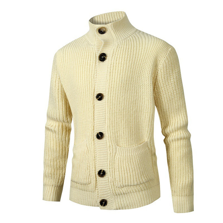 Herren komfortable Strickjacke mit Knopfverschluss Echoarchiv