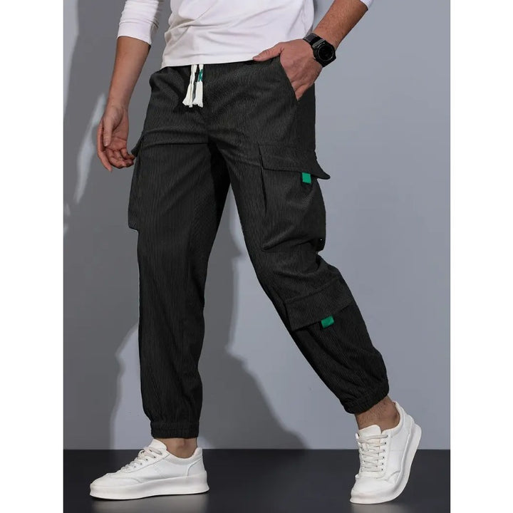 Herren Kord-Cargo-Jogginghose mit elastischem Bund, Tunnelzug & Multifachtaschen Echo Archiv