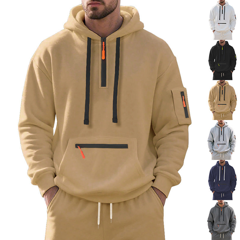Herren Sportlicher Kapuzenpullover mit Reißverschluss Echoarchiv