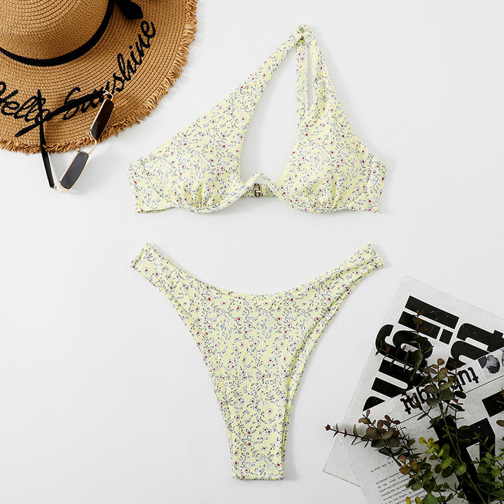 Damen Triangel-Bikini mit verspieltem Blumendesign Echo Archiv